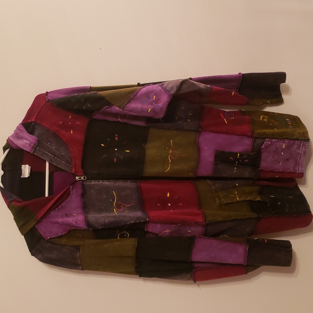 Vintage Y2k Patchwork Jacket Boho/ Hippie Vibe - image 1